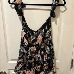 Amuse Society Black Floral Romper
